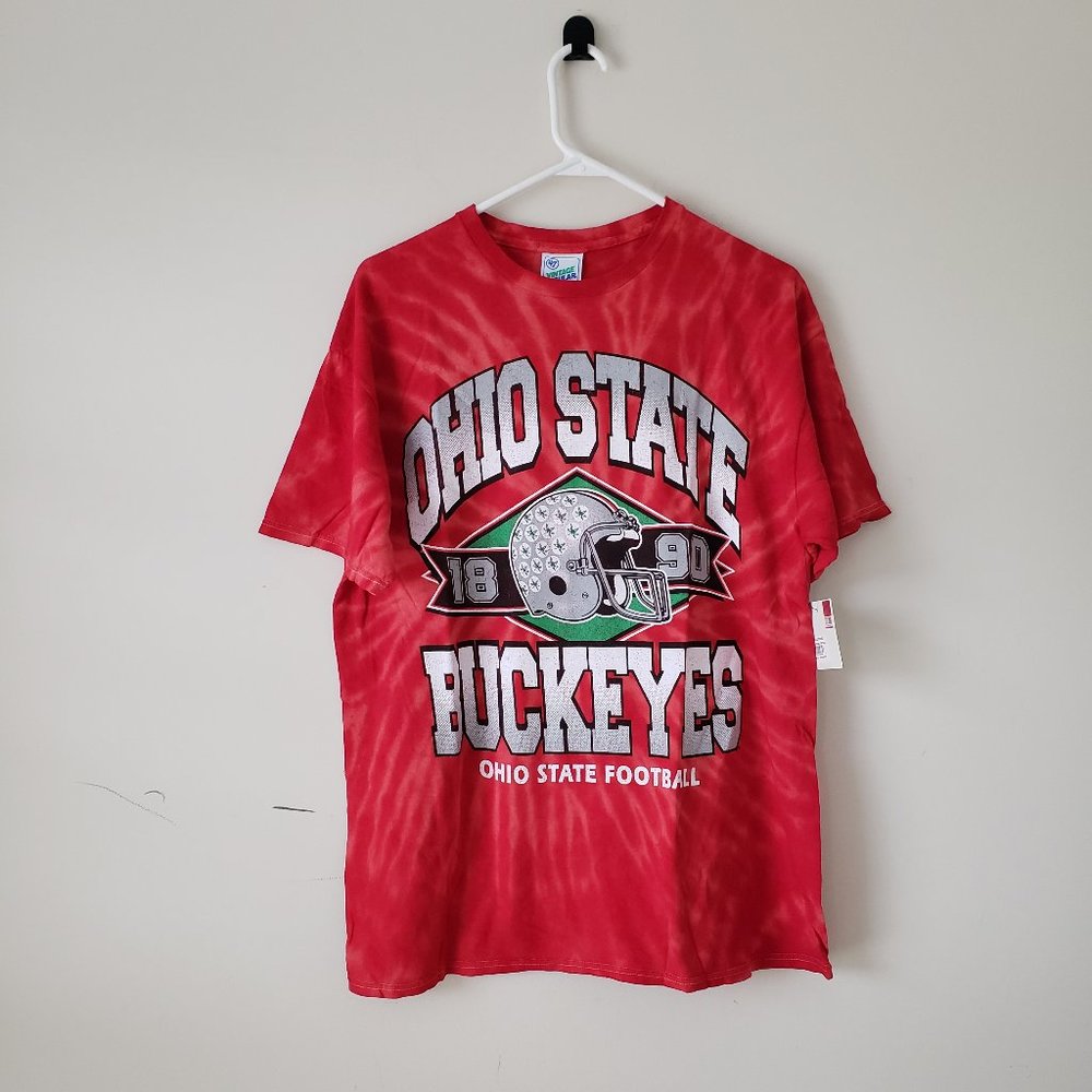 Ohio State Buckeyes Football T-Shirt Tee Adult Large (Mens Med) Red 47 Tubular